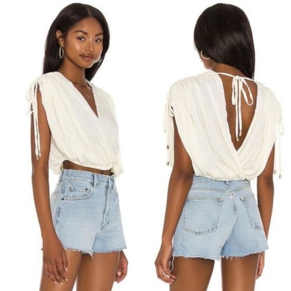 NWT FREE PEOPLE‎ Rachel silky top In Pearl Island